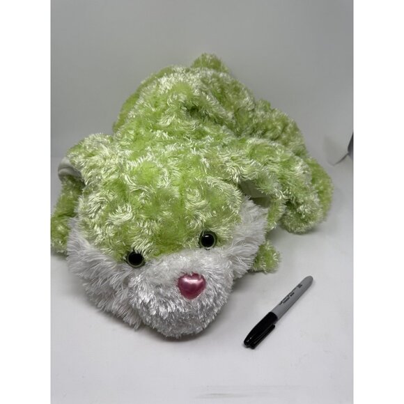 HUGE Dan Dee Plush Lime Green Bunny Easter Pillow 32